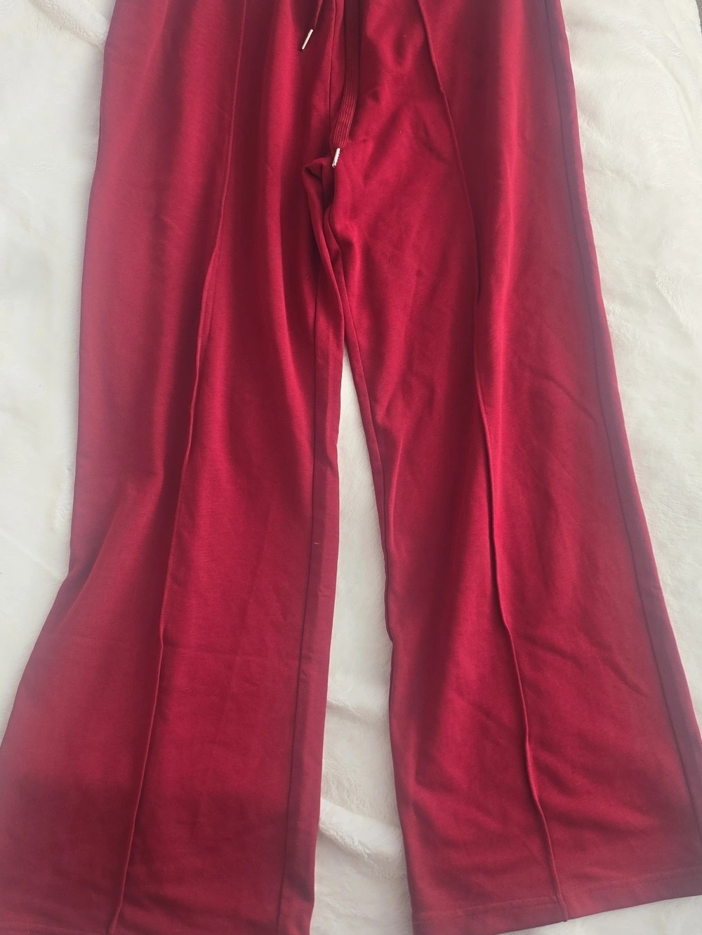 Red Pull-On Wide Leg Pants